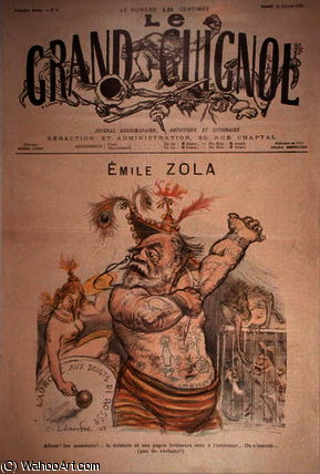 Wikioo.org - The Encyclopedia of Fine Arts - Painting, Artwork by Charles Lucien Léandre - Caricature of Emile Zola