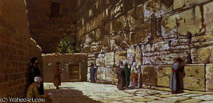 WikiOO.org - دایره المعارف هنرهای زیبا - نقاشی، آثار هنری Charles Robertson - The Wailing Wall, in Jerusalem