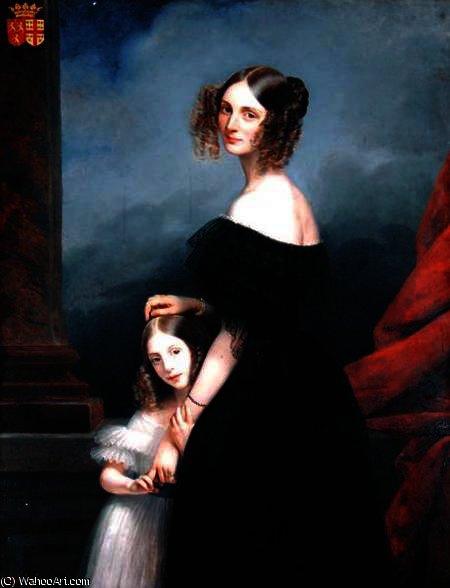 Wikioo.org - The Encyclopedia of Fine Arts - Painting, Artwork by Claude Marie Paul Dubufe - Portrait of Anne-Louise Alix de Montmorency