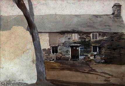 WikiOO.org – 美術百科全書 - 繪畫，作品 Cornelius Varley - 在小屋 Llanllyfni , 北 威尔士 ,