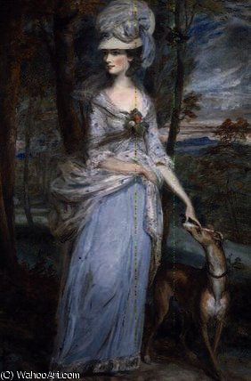 WikiOO.org - Encyclopedia of Fine Arts - Maľba, Artwork Daniel Gardner - Portrait of Mrs. Paul Prickett