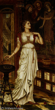 Wikioo.org - The Encyclopedia of Fine Arts - Painting, Artwork by Daniel Maclise - Hunt the Slipper at Neighbour Flamborough's