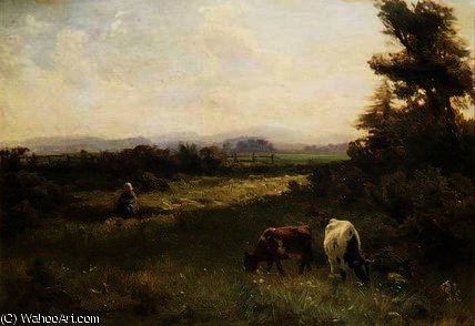 WikiOO.org - Encyclopedia of Fine Arts - Lukisan, Artwork David Farquharson - A Summer's afternoon near Blairgowrie
