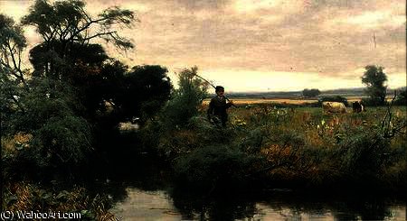 WikiOO.org - Güzel Sanatlar Ansiklopedisi - Resim, Resimler David Farquharson - Off fishing