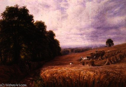 WikiOO.org - Güzel Sanatlar Ansiklopedisi - Resim, Resimler Edmund George Warren - Bringing in the Harvest