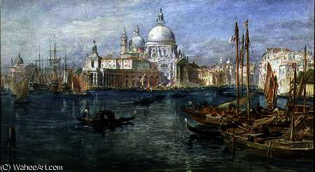 Wikioo.org - The Encyclopedia of Fine Arts - Painting, Artwork by Edward Angelo Goodall - St. Maria della Salute, Venice on
