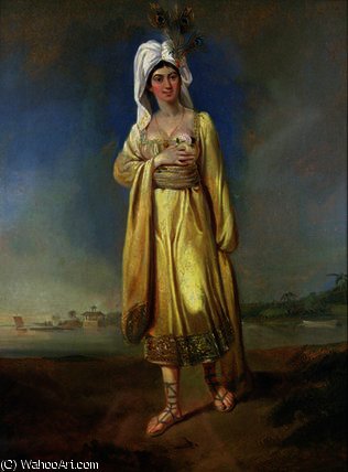 WikiOO.org - אנציקלופדיה לאמנויות יפות - ציור, יצירות אמנות Edward Bird - Princess Caraboo of Javasu ,