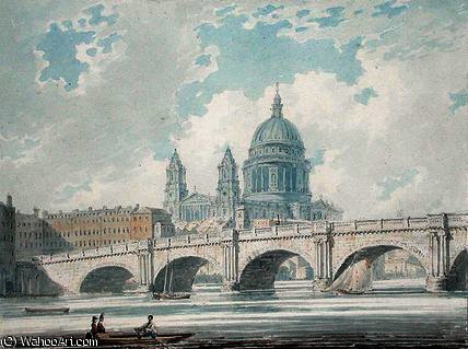Wikioo.org - The Encyclopedia of Fine Arts - Painting, Artwork by Edward Dayes - St paul's cathedral,