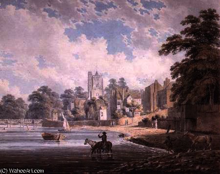 Wikioo.org - The Encyclopedia of Fine Arts - Painting, Artwork by Edward Dayes - The River Thames at Putney
