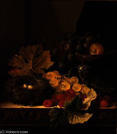 Wikioo.org - The Encyclopedia of Fine Arts - Painting, Artwork by Edward Ladell - A Still Life of a Bird's Nest
