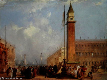 Wikioo.org - The Encyclopedia of Fine Arts - Painting, Artwork by Edward Pritchett - The piazzetta venice