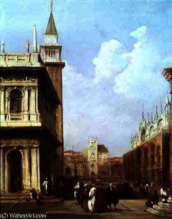 Wikioo.org – La Enciclopedia de las Bellas Artes - Pintura, Obras de arte de Edward Pritchett - Venecia desde el Piazzetta