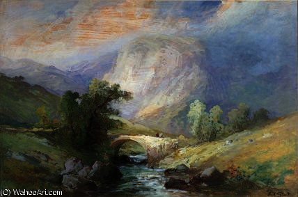Wikoo.org - موسوعة الفنون الجميلة - اللوحة، العمل الفني Edward William Stott - Lakeland landscape