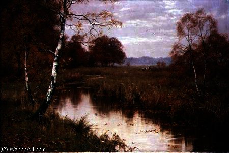 Wikioo.org - The Encyclopedia of Fine Arts - Painting, Artwork by Edward Wilkins Waite - Autumn Haunts of the Kingfisher