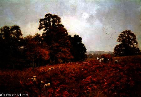 WikiOO.org - Encyclopedia of Fine Arts - Lukisan, Artwork Edward Wilkins Waite - The Touch of Autumn
