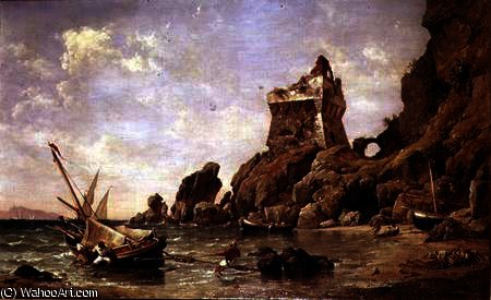 WikiOO.org - Енциклопедія образотворчого мистецтва - Живопис, Картини
 Edward William Cooke - Tower of Erchia