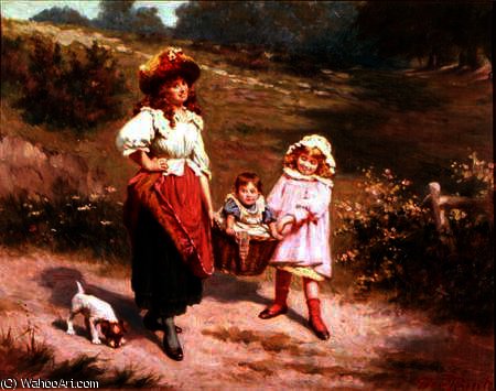 Wikioo.org - The Encyclopedia of Fine Arts - Painting, Artwork by Edwin Thomas Roberts - To Market, To Buy a Fat Pig