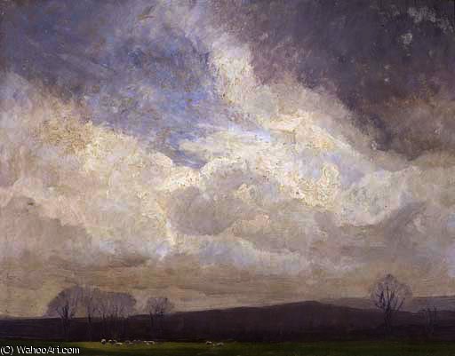 WikiOO.org - Encyclopedia of Fine Arts - Maleri, Artwork Elioth Gruner - Moody weather