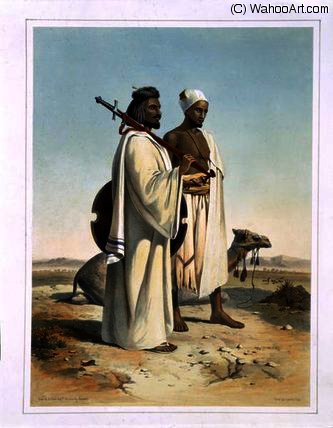 WikiOO.org - Encyclopedia of Fine Arts - Målning, konstverk Émile Prisse D'avennes - The Ababda, Nomads of the Eastern Thebaid Desert