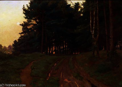 WikiOO.org - Εγκυκλοπαίδεια Καλών Τεχνών - Ζωγραφική, έργα τέχνης Ernest Arthur Rowe - Silence claimed her evening reign