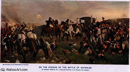 Wikioo.org - The Encyclopedia of Fine Arts - Painting, Artwork by Ernest Crofts - On the evening of the Battle of Waterloo
