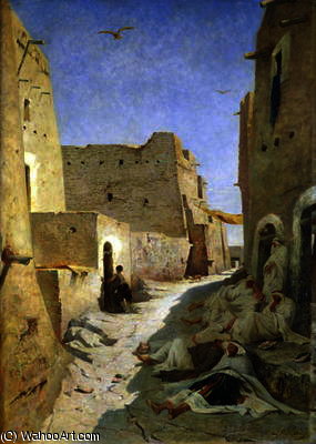 WikiOO.org - Encyclopedia of Fine Arts - Maalaus, taideteos Eugene Fromentin - The Bab-El-Gharbi Road