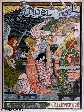 Wikioo.org - The Encyclopedia of Fine Arts - Painting, Artwork by Eugène Samuel Grasset - The angels' kitchen