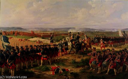 Wikioo.org - The Encyclopedia of Fine Arts - Painting, Artwork by Henri Félix Emmanuel Philippoteaux - Battle of Fontenoy