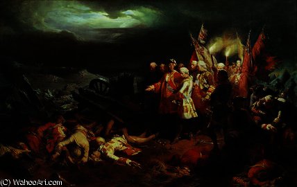 WikiOO.org - Enciklopedija likovnih umjetnosti - Slikarstvo, umjetnička djela Henri Félix Emmanuel Philippoteaux - Louis XV Visiting the Field of Battle at Fontenoy