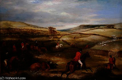 Wikioo.org - The Encyclopedia of Fine Arts - Painting, Artwork by Francis Calcraft Turner - The berkeley hunt,