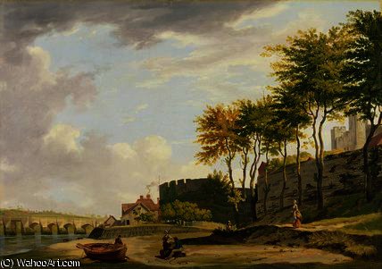 WikiOO.org - Encyclopedia of Fine Arts - Målning, konstverk Francis Wheatley - The Medway at Rochester,