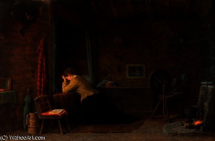 Wikioo.org – L'Enciclopedia delle Belle Arti - Pittura, Opere di Frederick Daniel Hardy - Un preghiera  per  quelli  in tempo  mare