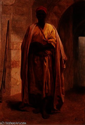 Wikioo.org - The Encyclopedia of Fine Arts - Painting, Artwork by Frederick Goodall - Portrait of a Young Arab