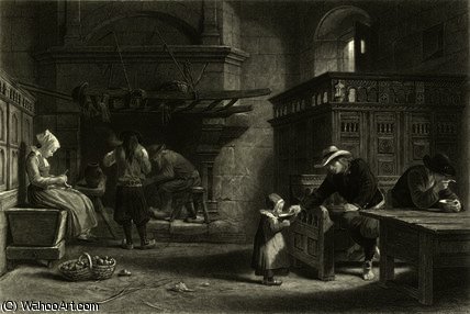 WikiOO.org - Encyclopedia of Fine Arts - Målning, konstverk Frederick Goodall - The homely meal