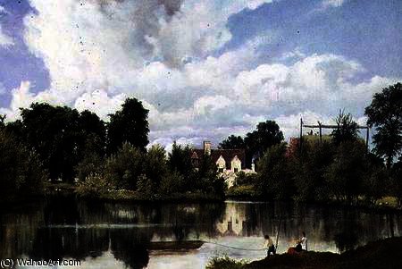 Wikioo.org - The Encyclopedia of Fine Arts - Painting, Artwork by Frederick Waters (William) Watts - River landscape, Suffolk