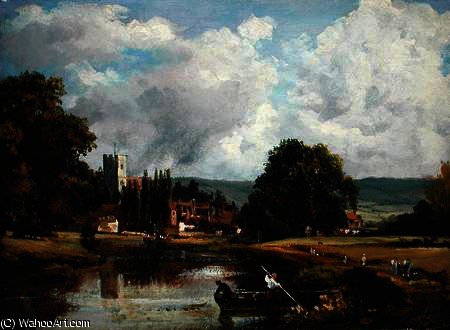 WikiOO.org - Encyclopedia of Fine Arts - Schilderen, Artwork Frederick Waters (William) Watts - The Thames at Mortlake