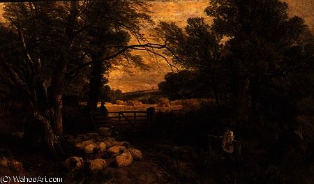 WikiOO.org - Εγκυκλοπαίδεια Καλών Τεχνών - Ζωγραφική, έργα τέχνης Frederick William Hulme - The shepherd boy