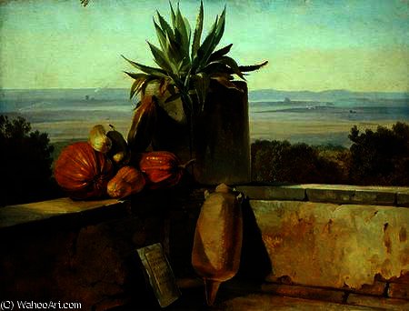 Wikioo.org - The Encyclopedia of Fine Arts - Painting, Artwork by Friedrich Nerly - Roman balcony