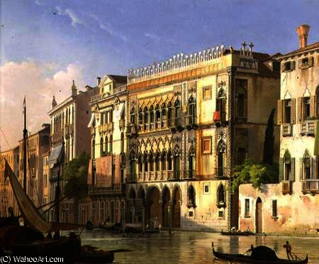 Wikioo.org – La Enciclopedia de las Bellas Artes - Pintura, Obras de arte de Friedrich Nerly - El Ca' d'Oro , Venecia