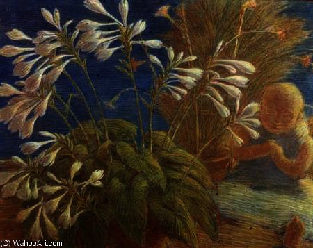 Wikioo.org - The Encyclopedia of Fine Arts - Painting, Artwork by Gaetano Previati - Japanese lilies