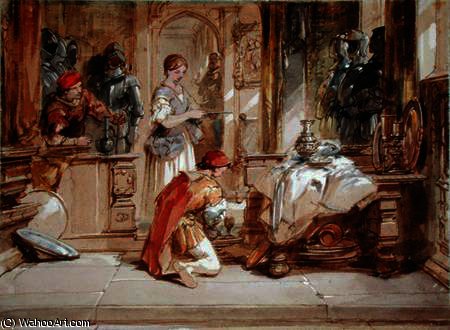Wikioo.org - The Encyclopedia of Fine Arts - Painting, Artwork by George Cattermole - Figures and Armour