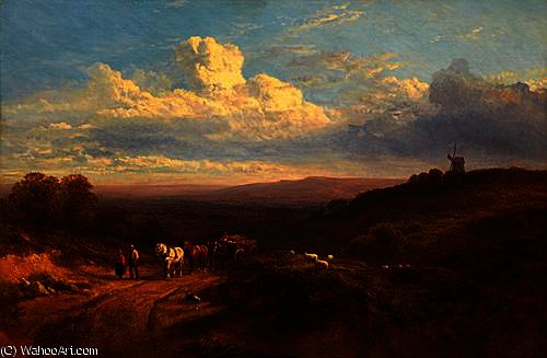 Wikioo.org - The Encyclopedia of Fine Arts - Painting, Artwork by George Cole Senior - The Close of the Day