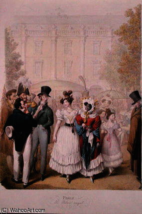Wikioo.org – La Enciclopedia de las Bellas Artes - Pintura, Obras de arte de George Emmanuel Opitz - el palais Real  do  1815