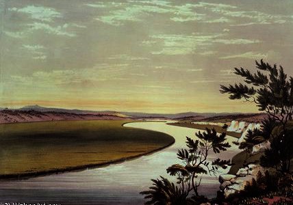 WikiOO.org - Encyclopedia of Fine Arts - Schilderen, Artwork George French Angas - The river murray