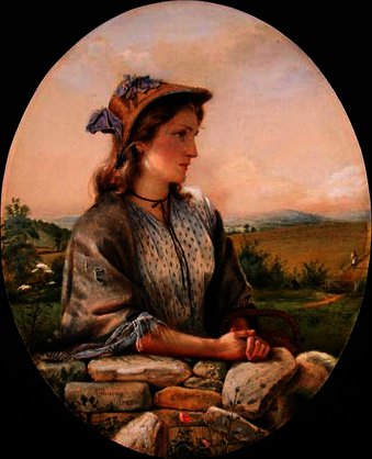 WikiOO.org - אנציקלופדיה לאמנויות יפות - ציור, יצירות אמנות George Goodwin Kilburne - A country girl