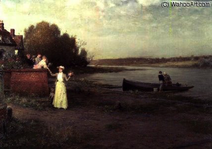 WikiOO.org - Encyclopedia of Fine Arts - Maalaus, taideteos George Henry Boughton - A few more fond farewells