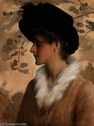 Wikioo.org - The Encyclopedia of Fine Arts - Painting, Artwork by George Henry Boughton - Portrait of a Lady