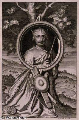 WikiOO.org - Güzel Sanatlar Ansiklopedisi - Resim, Resimler George Vertue - William II 'Rufus' (c.1056-1100) King of England from 1087, engraved by the artist (engraving)