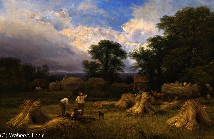 Wikioo.org - The Encyclopedia of Fine Arts - Painting, Artwork by George Vicat Cole - Harvest time