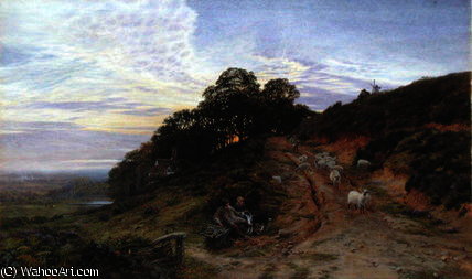 Wikioo.org - The Encyclopedia of Fine Arts - Painting, Artwork by George Vicat Cole - Pitch Hill near Ewhurst